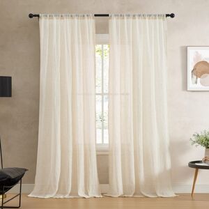 French Connection Charter Crushed Rod Pocket Window Curtain Pair Natural 50 French Connection Charter Crushed Rod Pocket Window Curtain Pair Natural 50