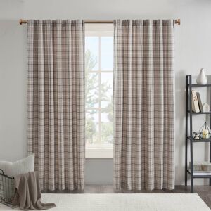 Madison Park Anaheim Plaid Rod Pocket and Back Tab Single Curtain Panel with Fleece Lining Brown 50x63 Madison Park Anaheim Plaid Rod Pocket and Back Tab Single Curtain Panel with Fleece Lining Brown 50x63