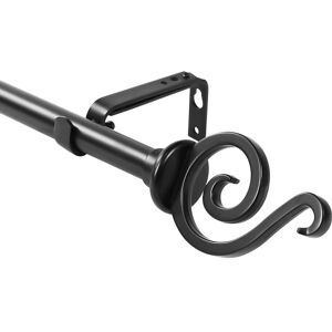 Urbanest Classic Forged Iron French Scroll Window Drapery Rod Black 84 Urbanest Classic Forged Iron French Scroll Window Drapery Rod Black 84