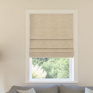 Sun Zero Somerton Textured Total Blackout Cordless Roman Shade Taupe 27 x 64 Sun Zero Somerton Textured Total Blackout Cordless Roman Shade Taupe 27 x 64