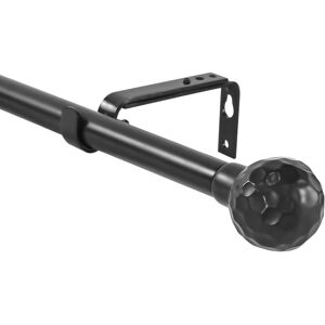 Urbanest Classic Forged Iron Hammered Ball Window Drapery Rod Black 84 Urbanest Classic Forged Iron Hammered Ball Window Drapery Rod Black 84