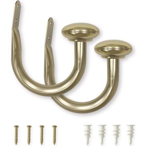 Lumi Home Furnishings Lumi 3/4 in. Dia. Curtain Holdback (2-Pack / 4-Pack) Champagne 2 PACK Lumi Home Furnishings Lumi 3/4 in. Dia. Curtain Holdback (2-Pack / 4-Pack) Champagne 2 PACK