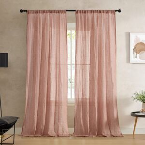 French Connection Charter Crushed Rod Pocket Window Curtain Pair Dusty Pink 50 French Connection Charter Crushed Rod Pocket Window Curtain Pair Dusty Pink 50