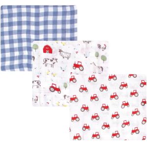 Hudson Baby Infant Boy Cotton Muslin Swaddle Blankets, Boy Farm Animals, One Size - Boy Farm Animals - 3-Pack Boy Farm Animals 3-Pack Hudson Baby Infant Boy Cotton Muslin Swaddle Blankets, Boy Farm Animals, One Size - Boy Farm Animals - 3-Pack Boy Farm Animals 3-Pack