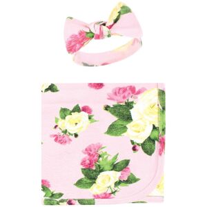 Touched by Nature Infant Girl Organic Cotton Swaddle Blanket and Headband, Rose Peony, 0-6 Months - Rose Peony - One Size Rose Peony One Size Touched by Nature Infant Girl Organic Cotton Swaddle Blanket and Headband, Rose Peony, 0-6 Months - Rose Peony - One Size Rose Peony One Size