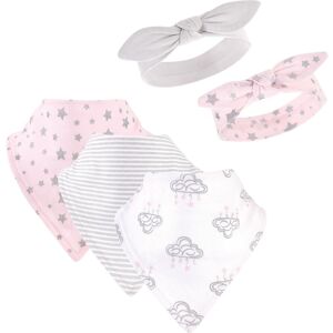 Hudson Baby Infant Girl Cotton Bib and Headband Set 5pk, Cloud Mobile Pink, One Size - Cloud Mobile Pink - One Size Cloud Mobile Pink One Size Hudson Baby Infant Girl Cotton Bib and Headband Set 5pk, Cloud Mobile Pink, One Size - Cloud Mobile Pink - One Size Cloud Mobile Pink One Size
