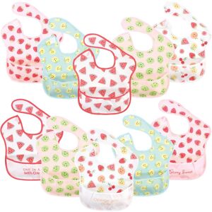 Hudson Baby Infant Girl Waterproof Polyester Bibs 10pk, Cute Fruit, Beginner - Cute Fruit Cute Fruit Beginner Hudson Baby Infant Girl Waterproof Polyester Bibs 10pk, Cute Fruit, Beginner - Cute Fruit Cute Fruit Beginner