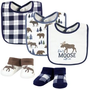 Hudson Baby Infant Boy Cotton Bib and Sock Set, Moose Bear, One Size - Moose Bear - One Size Moose Bear One Size Hudson Baby Infant Boy Cotton Bib and Sock Set, Moose Bear, One Size - Moose Bear - One Size Moose Bear One Size