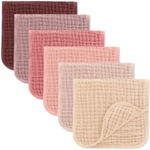 Baby Burp Cloths - 100% Muslin Cotton by Comfy Cubs Multi-Girl 6P Pack of 6 Baby Burp Cloths - 100% Muslin Cotton by Comfy Cubs Multi-Girl 6P Pack of 6