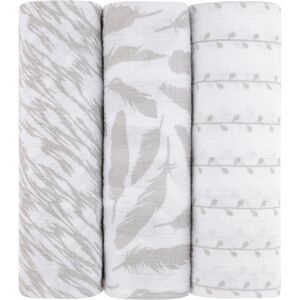 Ely's & Co. Cotton Muslin Swaddle Blanket - 3 Pack - 42 Classic Grey 0-24 months Ely's & Co. Cotton Muslin Swaddle Blanket - 3 Pack - 42 Classic Grey 0-24 months