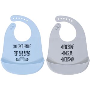 Hudson Baby Infant Boy Silicone Bibs 2pk, Mustache, One Size - Mustache - One Size Mustache One Size Hudson Baby Infant Boy Silicone Bibs 2pk, Mustache, One Size - Mustache - One Size Mustache One Size