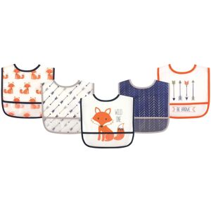Hudson Baby Infant Boy Waterproof PEVA Bibs 5pk, Fox, One Size - Fox - One Size Fox One Size Hudson Baby Infant Boy Waterproof PEVA Bibs 5pk, Fox, One Size - Fox - One Size Fox One Size