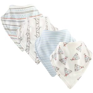 Touched by Nature Baby Organic Cotton Bandana Bibs 4pk, Blue Stripe, One Size - Teepee - One Size Teepee One Size Touched by Nature Baby Organic Cotton Bandana Bibs 4pk, Blue Stripe, One Size - Teepee - One Size Teepee One Size