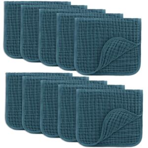 Baby Burp Cloths - 100% Muslin Cotton by Comfy Cubs Neptune 10P Pack of 10 Baby Burp Cloths - 100% Muslin Cotton by Comfy Cubs Neptune 10P Pack of 10