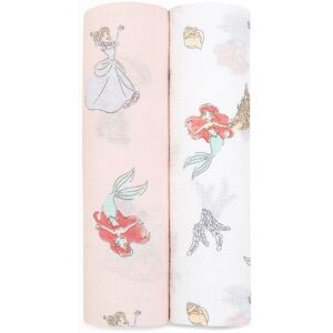 aden + anais aden+anais essentials Disney Baby 2-Pack 100% Cotton Muslin Swaddle Blankets disney princesses 44.0 In. L X 44.0 In. W aden + anais aden+anais essentials Disney Baby 2-Pack 100% Cotton Muslin Swaddle Blankets disney princesses 44.0 In. L X 44.0 In. W