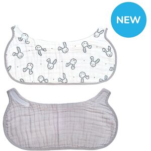 Kiinde 2-in-1 Non-Slip Baby Burp Cloth and Bib - Grey/Bunny, 2 pack Grey Kiinde 2-in-1 Non-Slip Baby Burp Cloth and Bib - Grey/Bunny, 2 pack Grey