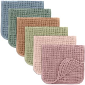 Baby Burp Cloths - 100% Muslin Cotton by Comfy Cubs Multicolor 6P Pack of 6 Baby Burp Cloths - 100% Muslin Cotton by Comfy Cubs Multicolor 6P Pack of 6