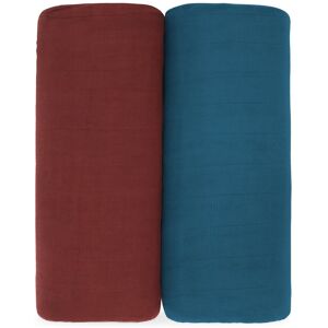 Muslin Swaddle Blankets, Pack 1 & 2 by Comfy Cubs Wine and Neptune - Pack of 2 Pack of 2 Muslin Swaddle Blankets, Pack 1 & 2 by Comfy Cubs Wine and Neptune - Pack of 2 Pack of 2