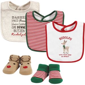 Hudson Baby Unisex Baby Cotton Bib and Sock Set, Rudolph, One Size - Rudolph - One Size Rudolph One Size Hudson Baby Unisex Baby Cotton Bib and Sock Set, Rudolph, One Size - Rudolph - One Size Rudolph One Size