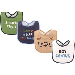 Luvable Friends Baby Boy Cotton Drooler Bibs with Fiber Filling 4pk, Genius, One Size - Genius - One Size Genius One Size Luvable Friends Baby Boy Cotton Drooler Bibs with Fiber Filling 4pk, Genius, One Size - Genius - One Size Genius One Size