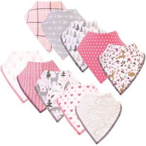 Hudson Baby Infant Girl Cotton Fleece Bandana Bibs 10pk, Woodland, One Size - Woodland - One Size Woodland One Size Hudson Baby Infant Girl Cotton Fleece Bandana Bibs 10pk, Woodland, One Size - Woodland - One Size Woodland One Size