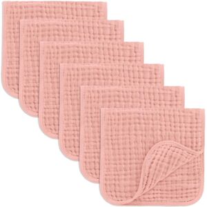 Baby Burp Cloths - 100% Muslin Cotton by Comfy Cubs Bold Blush 6P Pack Of 6 Baby Burp Cloths - 100% Muslin Cotton by Comfy Cubs Bold Blush 6P Pack Of 6