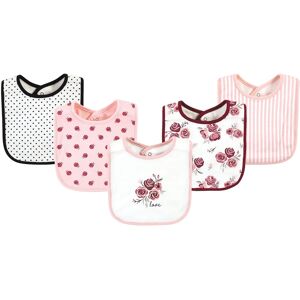 Hudson Baby Infant Girl Cotton Bibs, Rose, One Size - Rose - One Size Rose One Size Hudson Baby Infant Girl Cotton Bibs, Rose, One Size - Rose - One Size Rose One Size