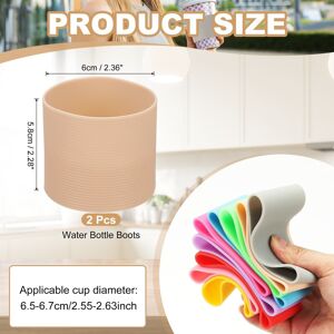 Unique Silicone Water Bottle Boots, Silicone Cup Protector, Anti-Slip Protective Sleeve Bottom Accessory Light Pink 6cm Unique Silicone Water Bottle Boots, Silicone Cup Protector, Anti-Slip Protective Sleeve Bottom Accessory Light Pink 6cm