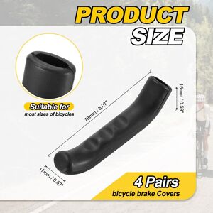 Unique Bicycle Brake Lever Covers, Brake Grips Anti-Slip Sleeve Handle Protection Cover for (Mountain Bike/Road Bicycle) Black 4Pairs Unique Bicycle Brake Lever Covers, Brake Grips Anti-Slip Sleeve Handle Protection Cover for (Mountain Bike/Road Bicycle) Black 4Pairs
