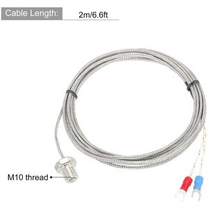 Unique Temperature Sensor M10 Thermocouple E Type 2m 0 to 400 Celsius Degree - Silver - 32 to 752°F Silver 32 to 752°F Unique Temperature Sensor M10 Thermocouple E Type 2m 0 to 400 Celsius Degree - Silver - 32 to 752°F Silver 32 to 752°F