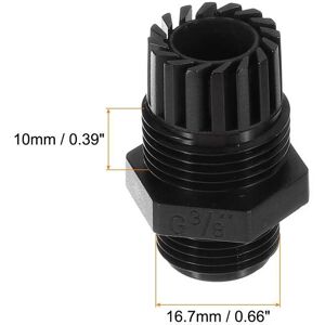 Unique Cable Gland Waterproof Adjustable Strain Relief Cord Connector Spiral Nylon Joint Gasket for Cable Wire - G3/8 Black G3/8 Unique Cable Gland Waterproof Adjustable Strain Relief Cord Connector Spiral Nylon Joint Gasket for Cable Wire - G3/8 Black G3/8