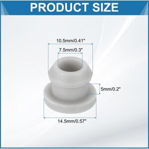 Unique Rubber Grommet, Hole Top Hat Grommet Silicone Rubber Hole Plug Gasket for Wiring Automotive 10.5mm Drill Hole, 7.5mm ID Unique Rubber Grommet, Hole Top Hat Grommet Silicone Rubber Hole Plug Gasket for Wiring Automotive 10.5mm Drill Hole, 7.5mm ID