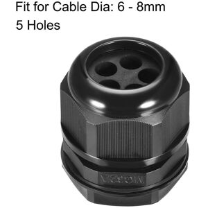 Unique Metric Cable Gland Waterproof Plastic Connector Adjustable Locknut 5 Hole - M32 M32 Unique Metric Cable Gland Waterproof Plastic Connector Adjustable Locknut 5 Hole - M32 M32