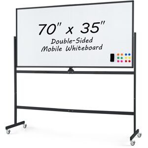 Gymax 72'' x 36'' Double-Sided Magnetic Whiteboard with Stand and Black 21.0 In. W X 74.0 In. H X 73.0 In. D Gymax 72'' x 36'' Double-Sided Magnetic Whiteboard with Stand and Black 21.0 In. W X 74.0 In. H X 73.0 In. D