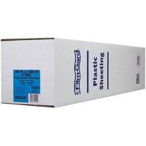 Berry Plastics Film-Gard Plastic Sheeting 4 mil x 20 ft. W x 100 ft. L Polyethylene Black Berry Plastics Film-Gard Plastic Sheeting 4 mil x 20 ft. W x 100 ft. L Polyethylene Black