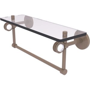 Allied Brass Clearview Collection 16 Inch Glass Shelf with Towel Bar and Dotted Accents Shaded Beige 16 Allied Brass Clearview Collection 16 Inch Glass Shelf with Towel Bar and Dotted Accents Shaded Beige 16