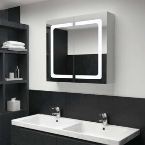 vidaXL LED Bathroom Mirror Cabinet 31.5 Black 25 to 36 in vidaXL LED Bathroom Mirror Cabinet 31.5 Black 25 to 36 in