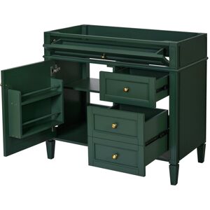 AISWORD 36'' Bathroom Vanity without Top Sink, Modern Bathroom Storage Cabinet with 2 Drawers and a Tip-out Drawer, Solid Wood Frame Green 35.74 In. W X 33.0 In. H X 17.87 In. D AISWORD 36'' Bathroom Vanity without Top Sink, Modern Bathroom Storage Cabinet with 2 Drawers and a Tip-out Drawer, Solid Wood Frame Green 35.74 In. W X 33.0 In. H X 17.87 In. D