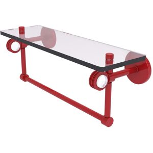 Allied Brass Clearview Collection 16 Inch Glass Shelf with Towel Bar and Dotted Accents Fire Engine Red 16 Allied Brass Clearview Collection 16 Inch Glass Shelf with Towel Bar and Dotted Accents Fire Engine Red 16