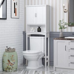 Spirich Home Over The Toilet Storage Cabinet, Bathroom Shelf Over Toilet, Bathroom Organizer Space Saver, White White 12 to 24 in Spirich Home Over The Toilet Storage Cabinet, Bathroom Shelf Over Toilet, Bathroom Organizer Space Saver, White White 12 to 24 in