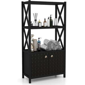 Costway Bathroom Storage Cabinet with Open Shelves & Double Doors - See Details Black See Details Costway Bathroom Storage Cabinet with Open Shelves & Double Doors - See Details Black See Details