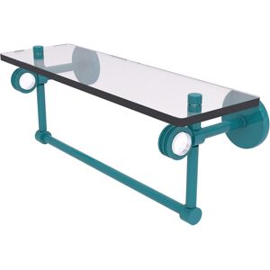 Allied Brass Clearview Collection 16 Inch Glass Shelf with Towel Bar and Dotted Accents Glokzin Teal 16 Allied Brass Clearview Collection 16 Inch Glass Shelf with Towel Bar and Dotted Accents Glokzin Teal 16