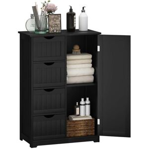 Costway 4 Drawer Freestanding Bathroom Floor Cabinet Adjustable Black 1 - 12 in Costway 4 Drawer Freestanding Bathroom Floor Cabinet Adjustable Black 1 - 12 in