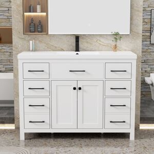 eclife Bathroom Vanity with Sink & Faucet with Soft-Close Drawers 48 48 eclife Bathroom Vanity with Sink & Faucet with Soft-Close Drawers 48 48