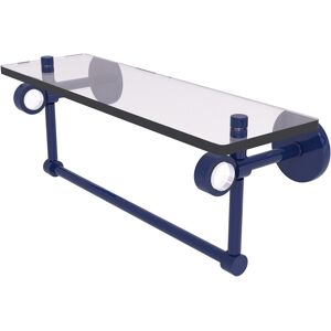Allied Brass Clearview Collection 16 Inch Glass Shelf with Towel Bar Mediterranean Blue 16 Allied Brass Clearview Collection 16 Inch Glass Shelf with Towel Bar Mediterranean Blue 16