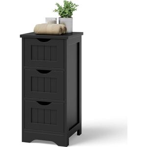Costway Bathroom Floor Cabinet Freestanding Storage Organizer w/ 3 Black See Description Costway Bathroom Floor Cabinet Freestanding Storage Organizer w/ 3 Black See Description