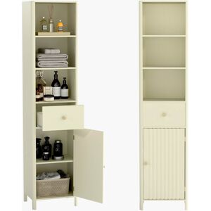 Costway 67” Tall Bathroom Cabinet with 3 Open Shelves, 1 Drawer, - See Details White See Details Costway 67” Tall Bathroom Cabinet with 3 Open Shelves, 1 Drawer, - See Details White See Details