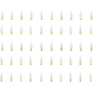 Bulbrite Pack of (50) 40 Watt Dimmable Clear CA10 Incandescent Light Bulbs with Medium (E26) Base, 2700K Warm White Light Warm White Light 4.0 In. H Bulbrite Pack of (50) 40 Watt Dimmable Clear CA10 Incandescent Light Bulbs with Medium (E26) Base, 2700K Warm White Light Warm White Light 4.0 In. H