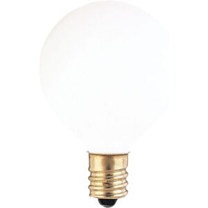 Bulbrite Pack of (50) 25 Watt Dimmable White G12 Incandescent Light Bulbs with Candelabra (E12) Base, 2700K Warm White Light Warm White Light 2.38 In. H Bulbrite Pack of (50) 25 Watt Dimmable White G12 Incandescent Light Bulbs with Candelabra (E12) Base, 2700K Warm White Light Warm White Light 2.38 In. H