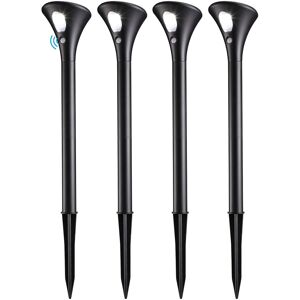 LED Solar Pathway Light, Motion Sensor, Lighting Throughout the Night - 4Pack Black 4Pack LED Solar Pathway Light, Motion Sensor, Lighting Throughout the Night - 4Pack Black 4Pack